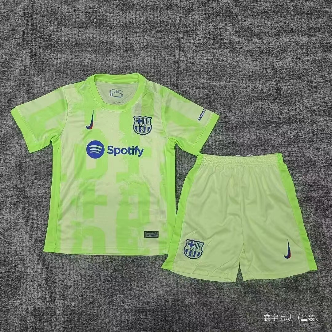 2024 FC Barcelona Third Football Shirt Kids Size