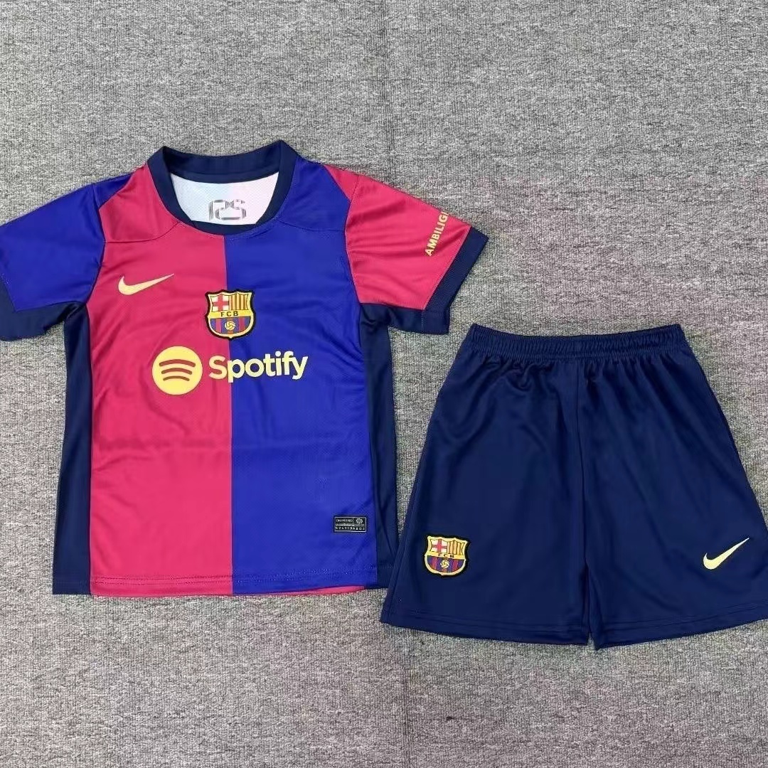 2024 FC Barcelona Home Football Shirt Kids Size