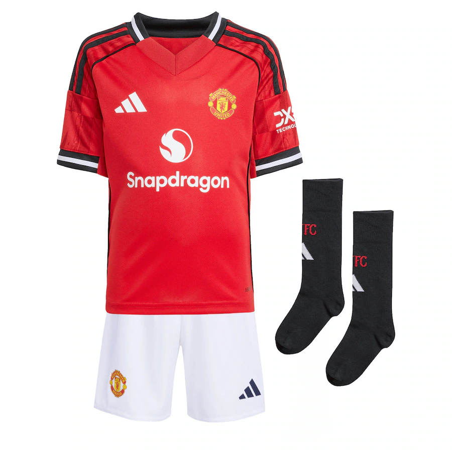2025/26 Manchester United Kids & Adults Home Full Soccer Kits Football Shirt