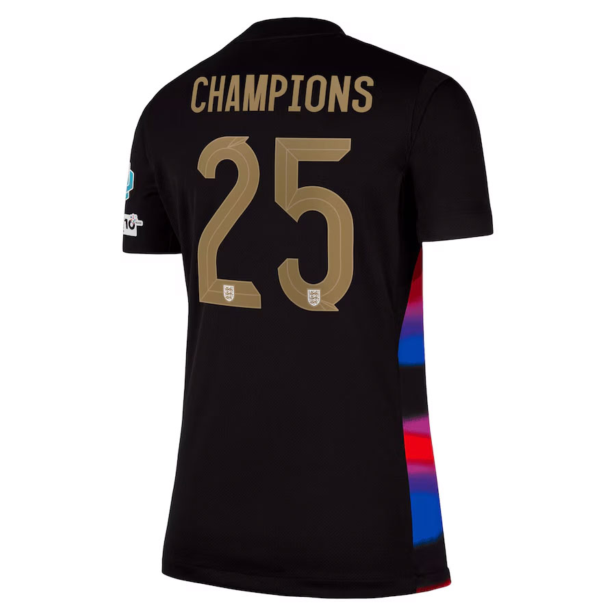 2025 Women England Champions 25 Away Football Shirt Fan version
