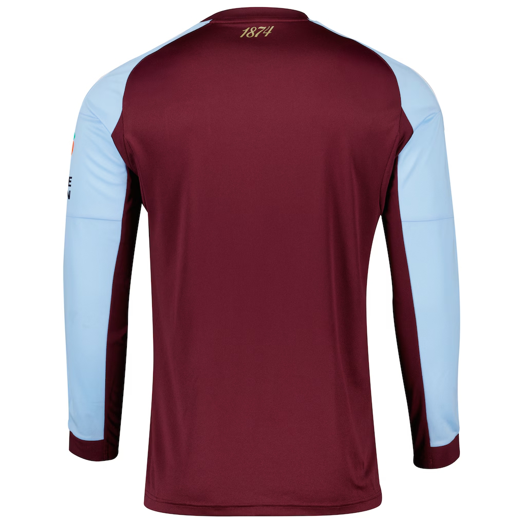 2025/26 Aston Villa Long Sleeves Jersey Home Custom Football Shirt