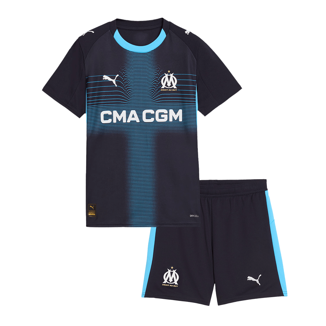 2025/26 Marseille Kids & Adults Away Full Soccer Kits Football Shirt