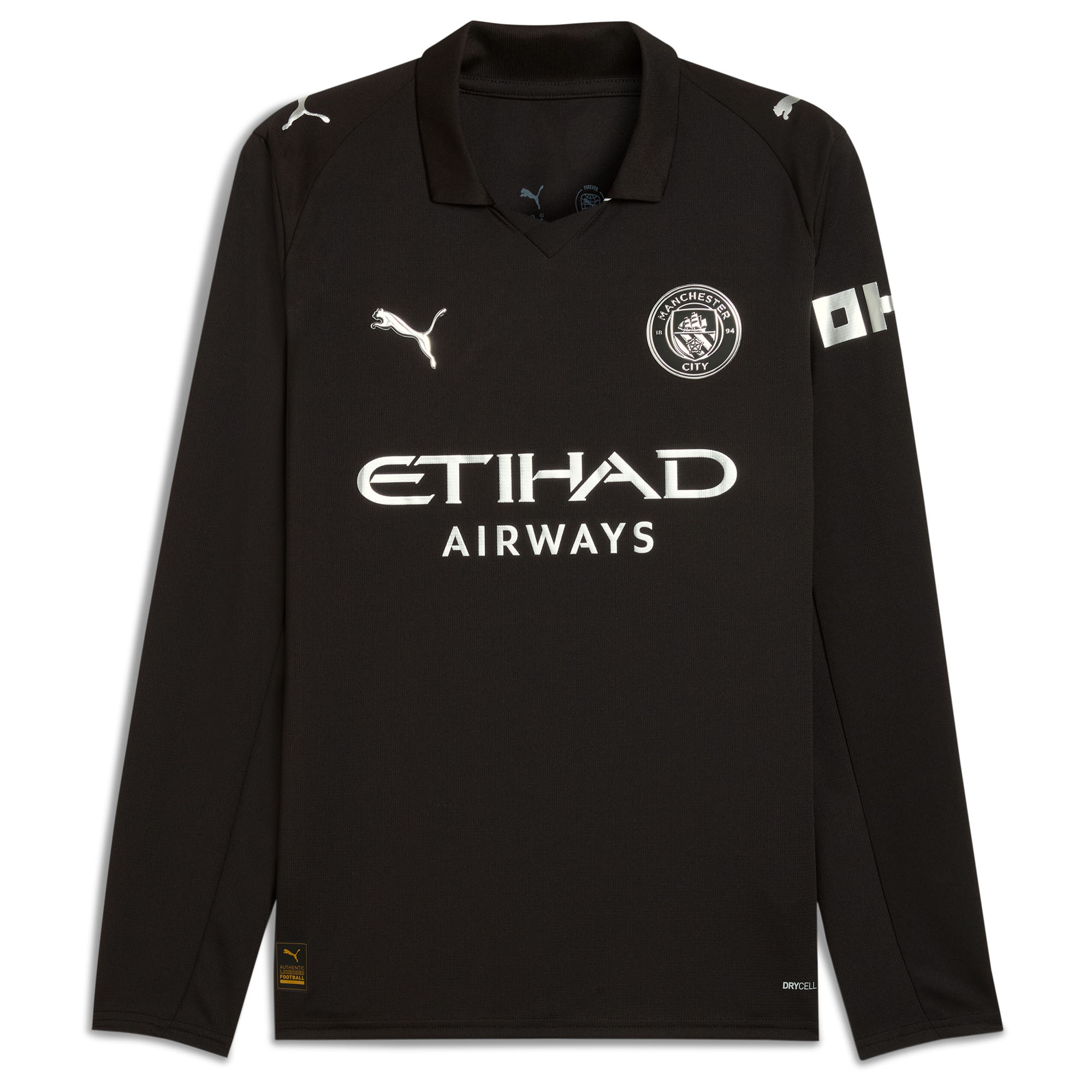 Erling Haaland #9 2025/26 Manchester City Long Sleeves Soccer Jersey Away Custom Football Shirt