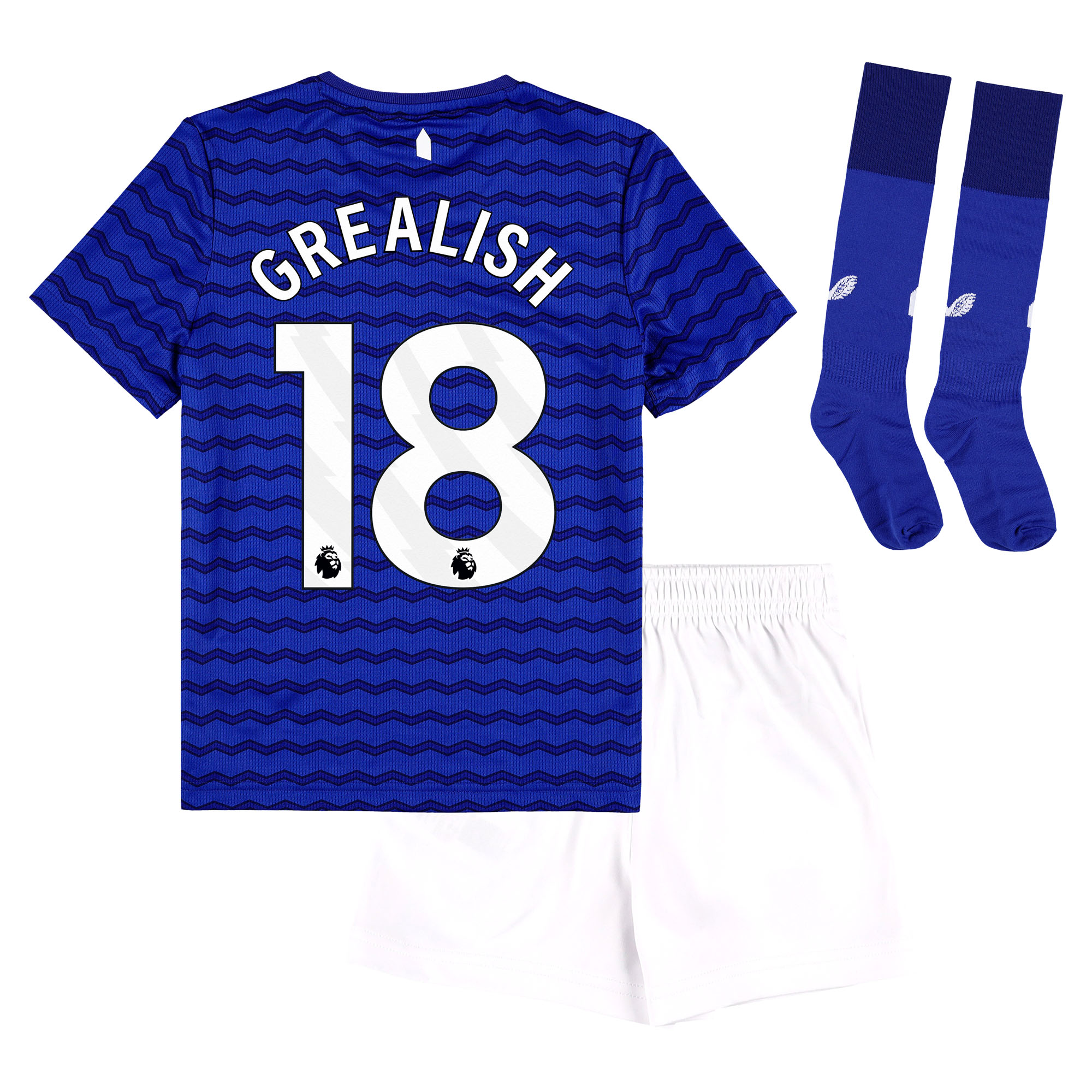 GREALISH #18 2025/26 Everton Home Kids Kits Full Soccer Football Shirt
