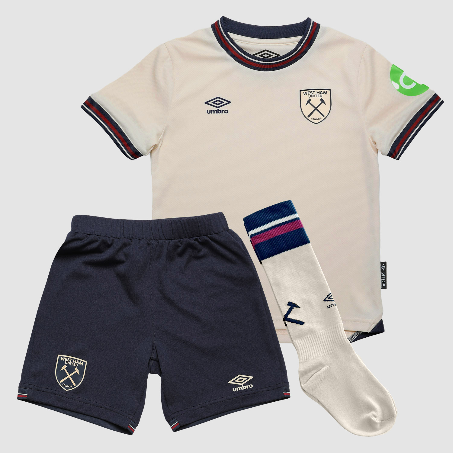 2025/26 West Ham United Kids & Adults Away Full Soccer Kits Football Shirt