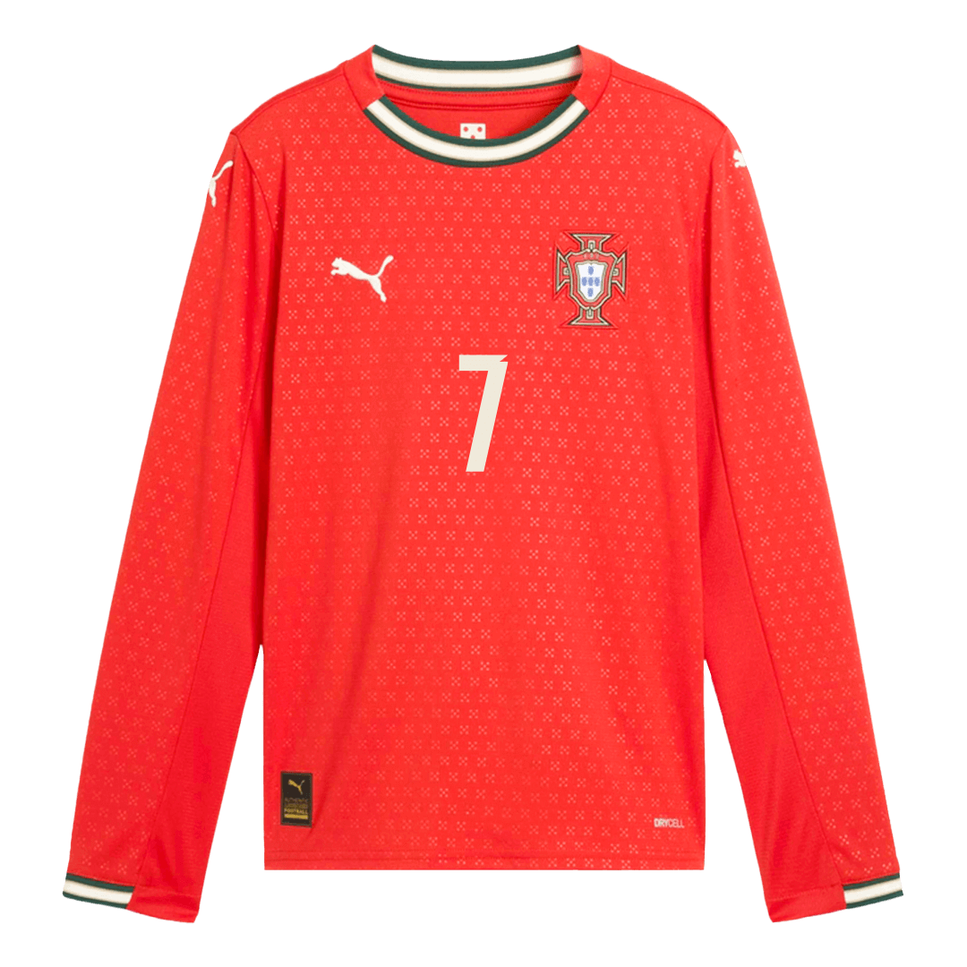 RONALDO #7 Portugal Long Sleeves Soccer Jersey Home Football Shirt 2025