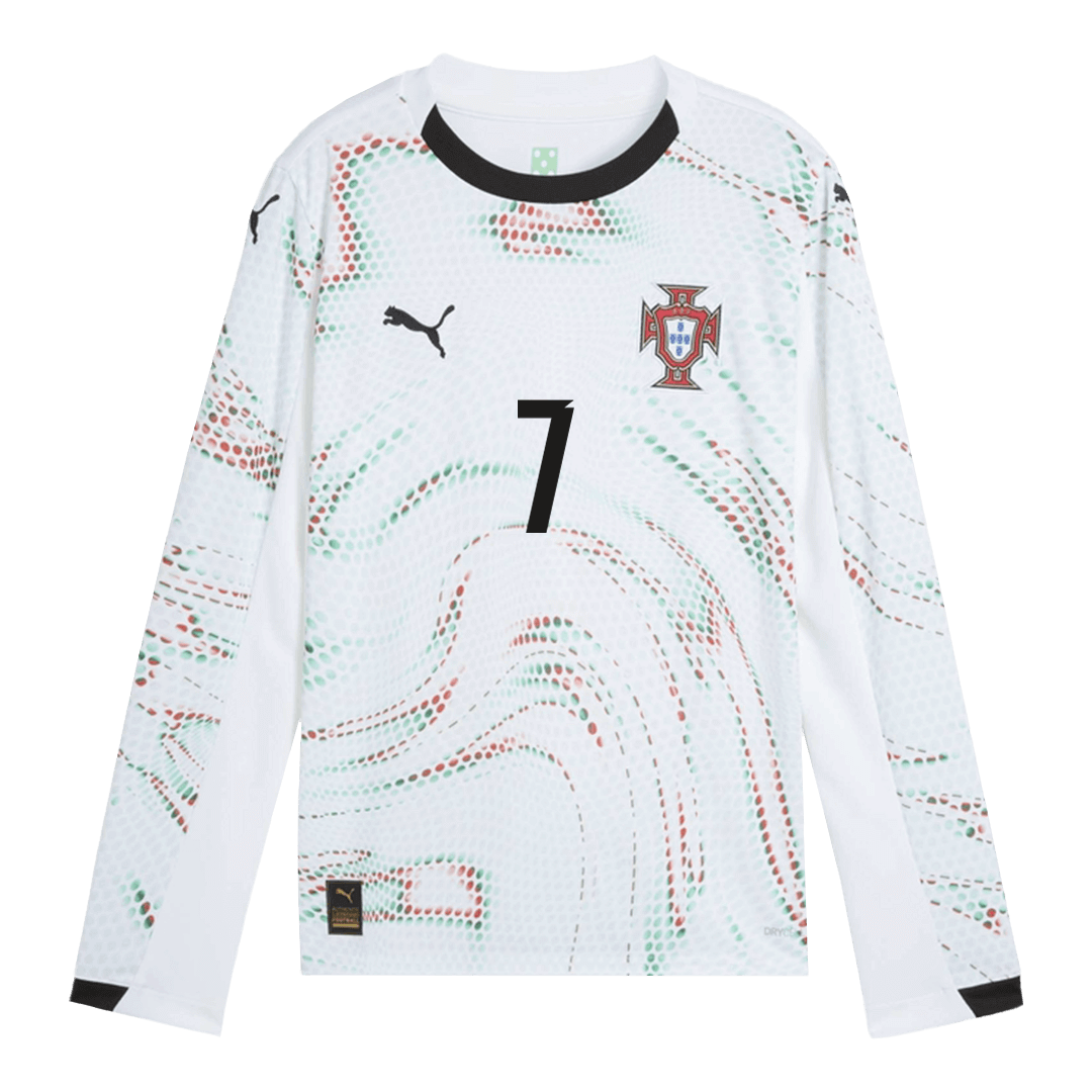 RONALDO #7 Portugal Long Sleeves Soccer Jersey Away Football Shirt 2025