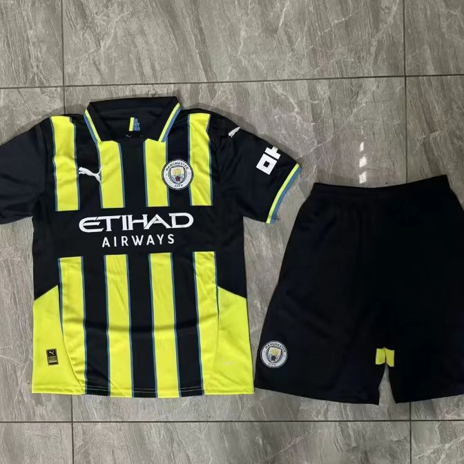 2024 Manchester City Away Football Shirt Kids Size