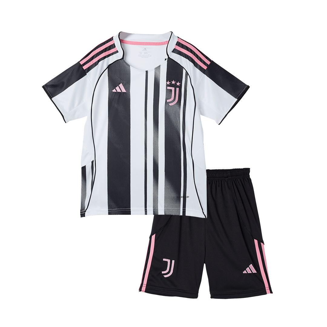 2025/26 Juventus Kids Home Full Soccer Kits Football Shirt