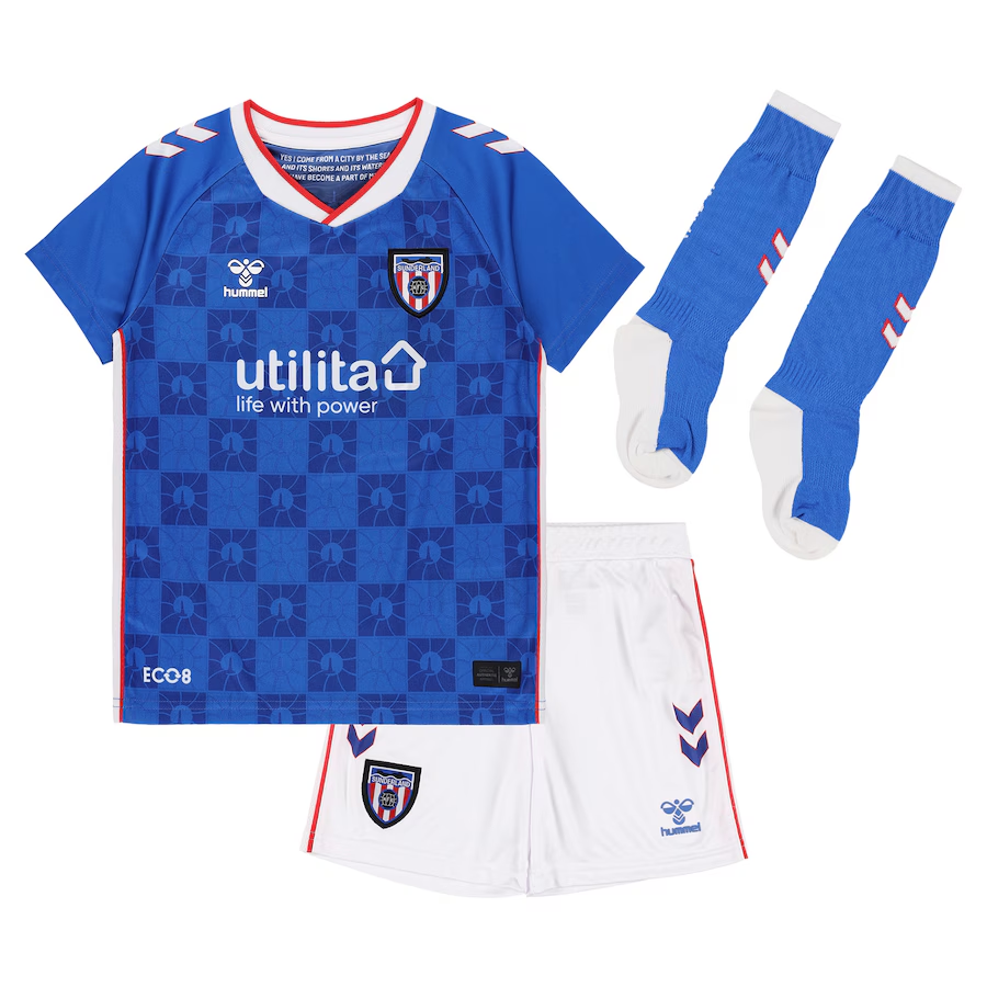 2025/26 Sunderland Kids & Adults Away Full Soccer Kits Football Shirt