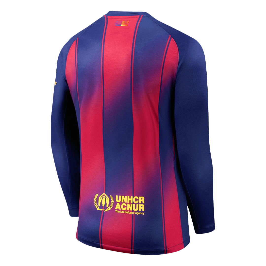 2025/26 Barcelona Long Sleeves Jersey Home Custom Football Shirt