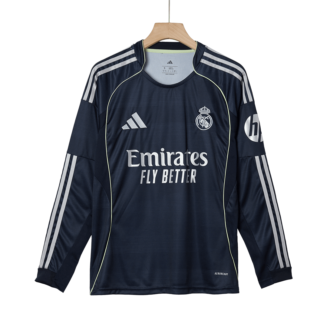 2025/26 Real Madrid Long Sleeves Jersey Away Custom Football Shirt
