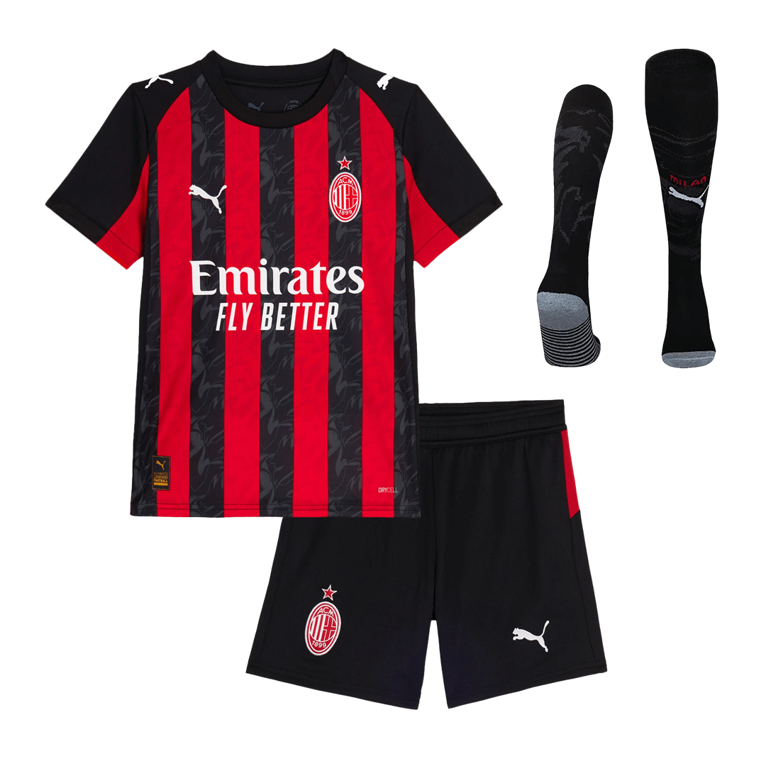 2025/26 AC Milan Kids & Adults Home Full Soccer Kits Football Shirt