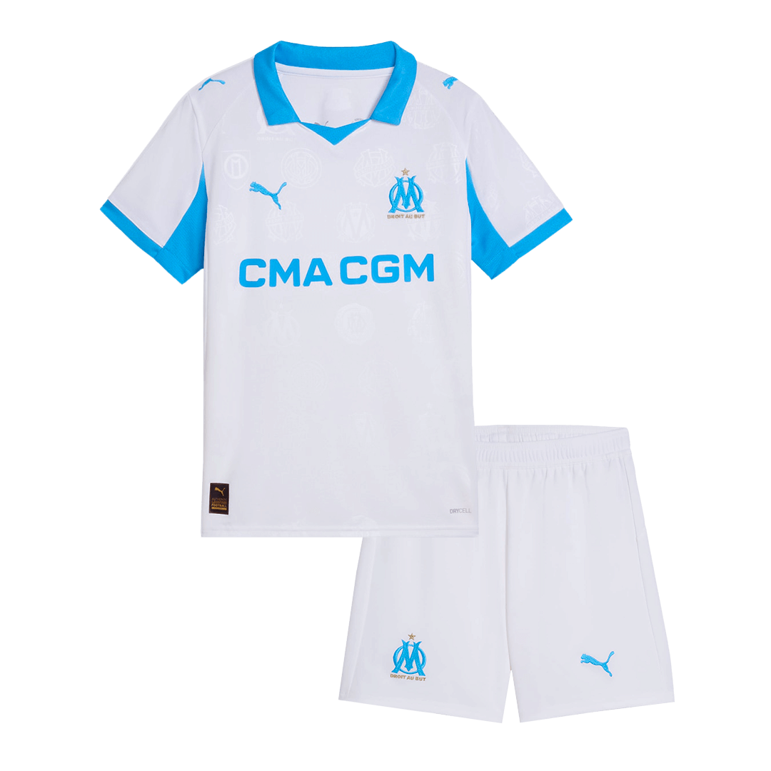 2025/26 Marseille Kids & Adults Home Full Soccer Kits Football Shirt