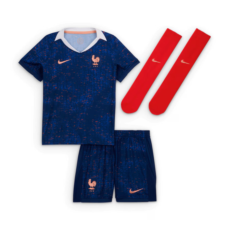 2025 France Kids Home Full Soccer Kits Football Shirt