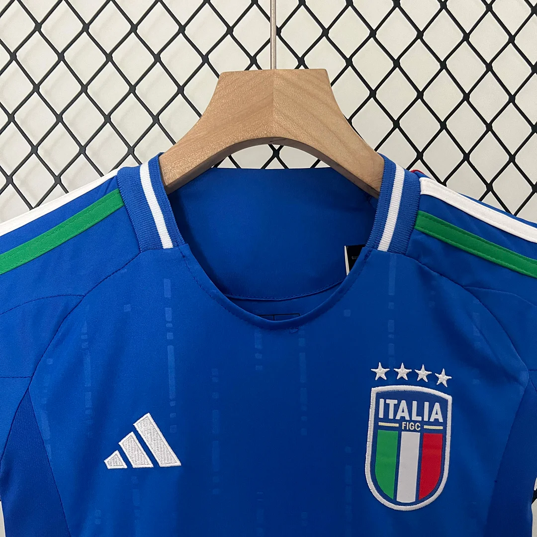 2024 Italy Home Football Shirt Kids Kits