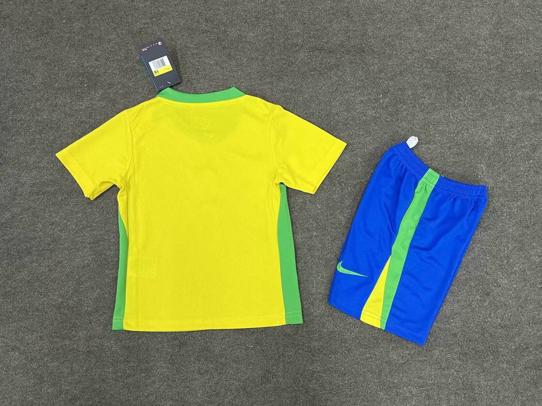 2025/2026 Brazil Home Football Shirt Kids Kits