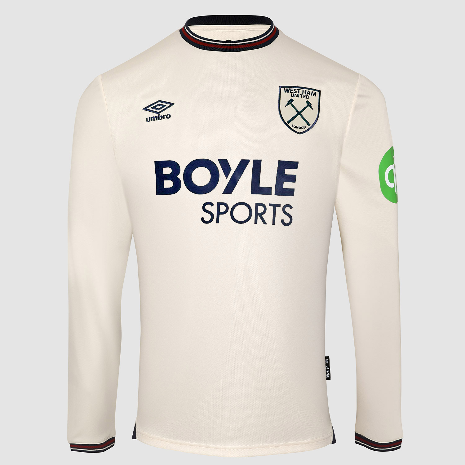 2025/26 West Ham United Long Sleeves Jersey Away Custom Football Shirt