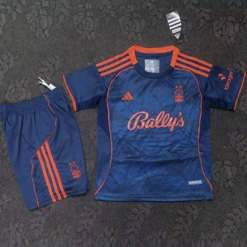 2025/26 Nottingham Forest Kids & Adults Third Away Full Soccer Kits Football Shirt