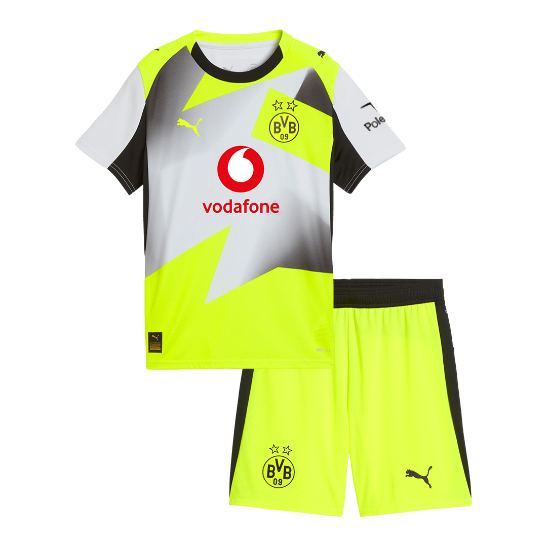 2025/26 Borussia Dortmund Kids Away Full Soccer Kits Football Shirt