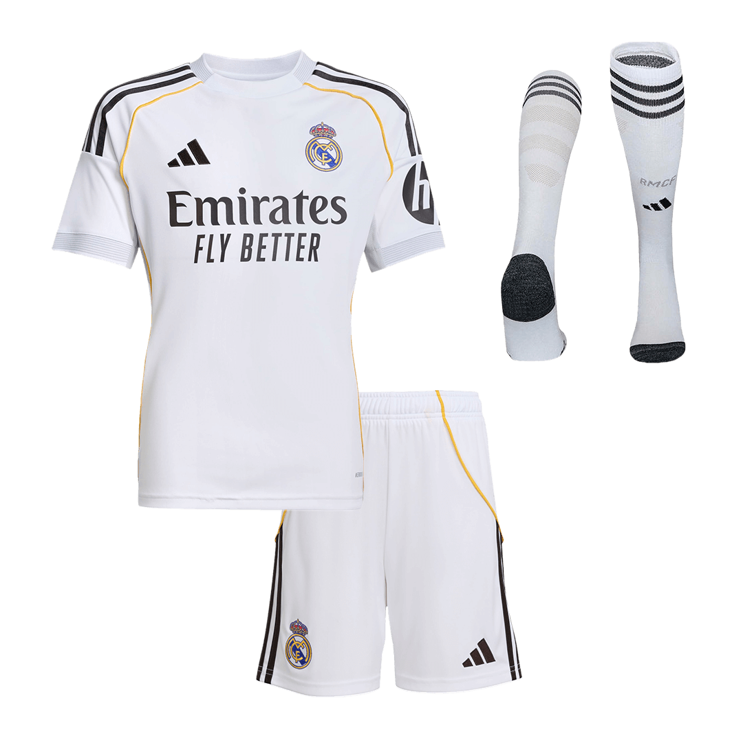 2025/26 Real Madrid Kids & Adults Home Full Soccer Kits Football Shirt