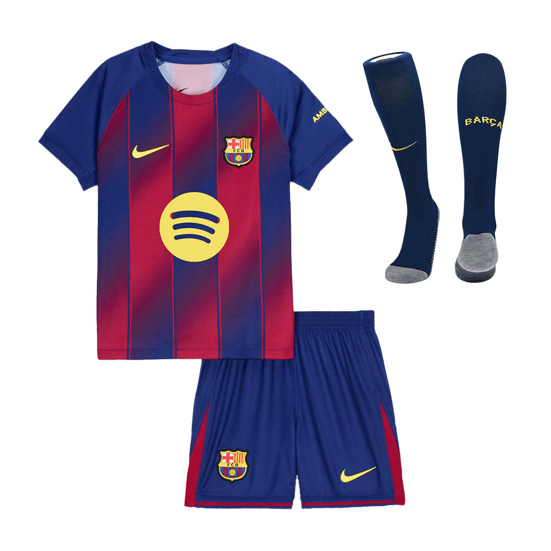 2025/26 Barcelona Kids & Adults Home Full Soccer Kits Football Shirt
