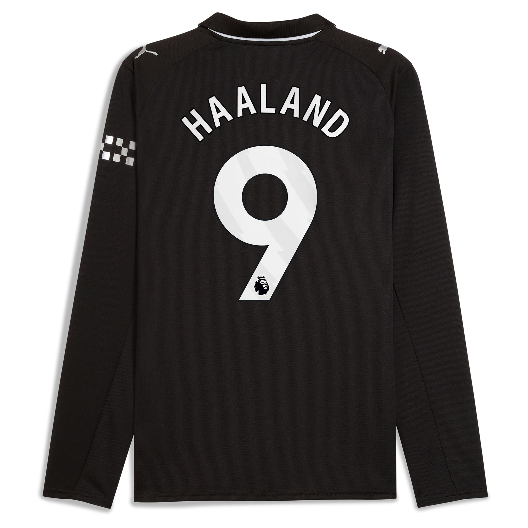 Erling Haaland #9 2025/26 Manchester City Long Sleeves Soccer Jersey Away Custom Football Shirt