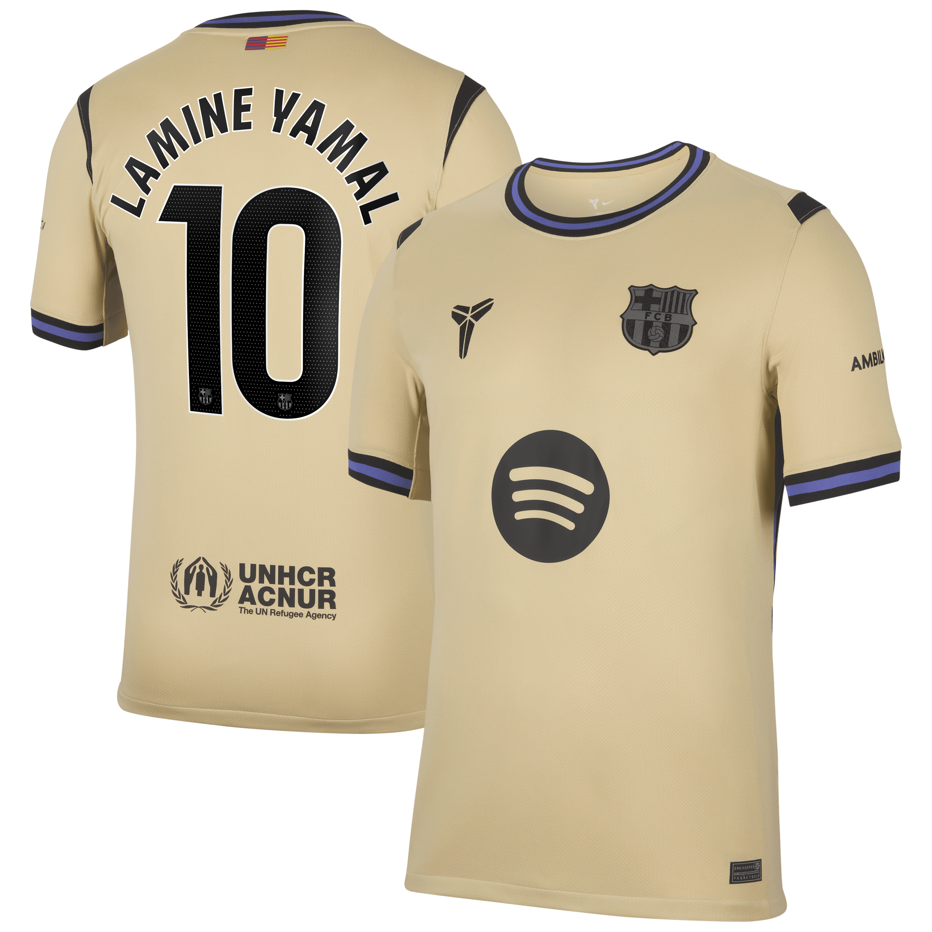 Lamine Yamal #10 2025/26 Barcelona Soccer Jersey Away Custom Football Shirt Fan Version