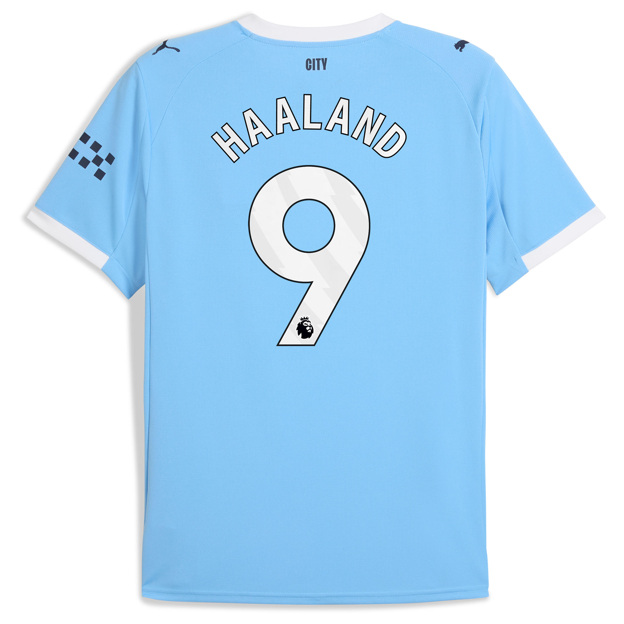 Erling Haaland #9 2025/26 Manchester City Soccer Jersey Home Custom Football Shirt Fan Version