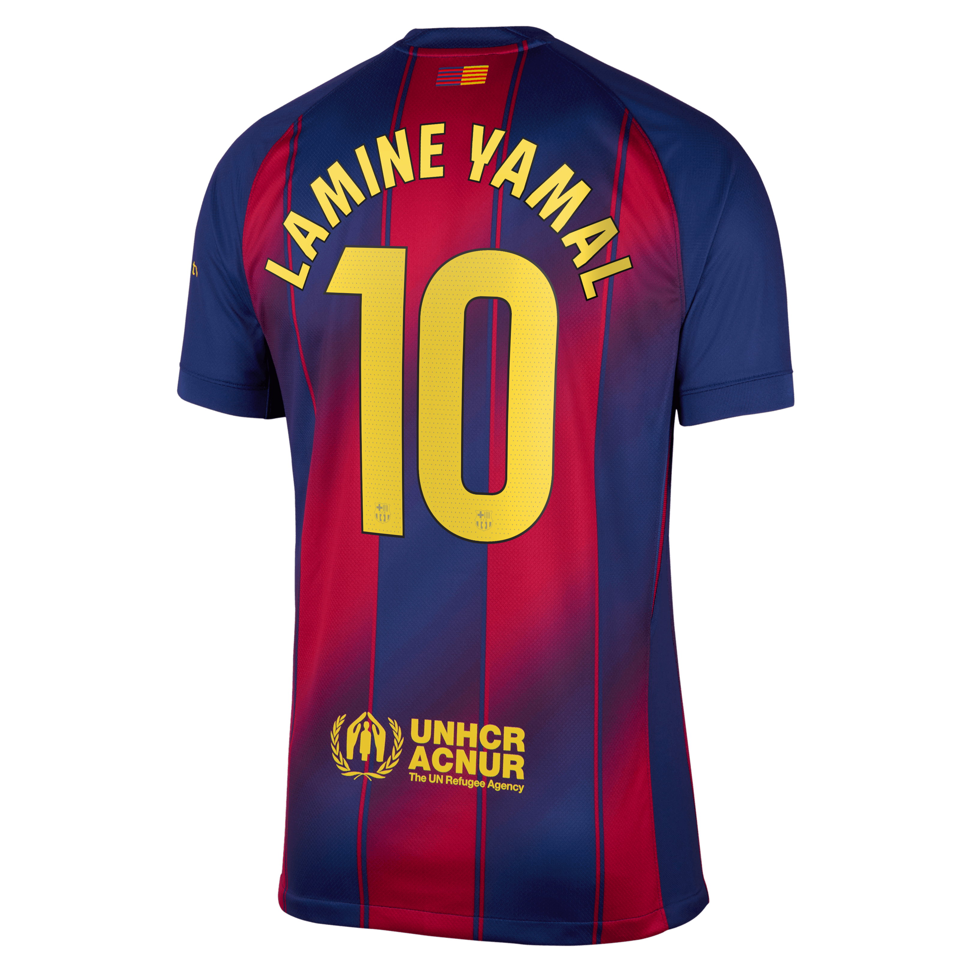 Lamine Yamal #10 2025/26 Barcelona Soccer Jersey Home Custom Football Shirt Fan Version