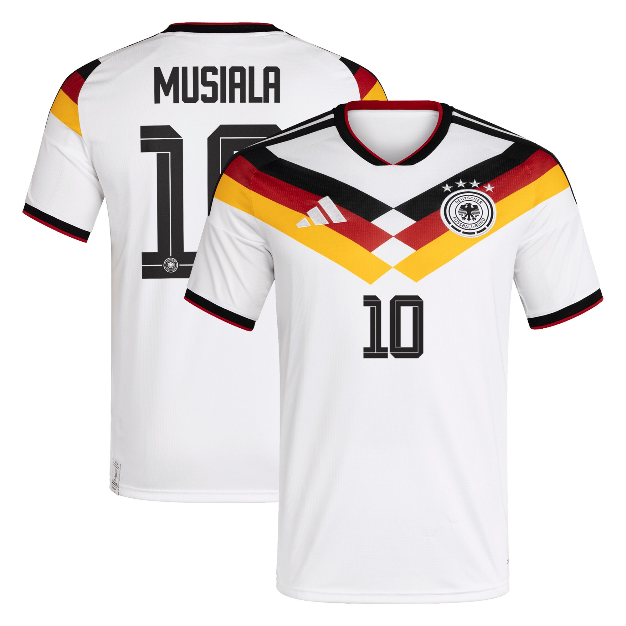 Musiala #10 Germany Soccer Jersey Home Custom Football Shirt Fan Version 2026