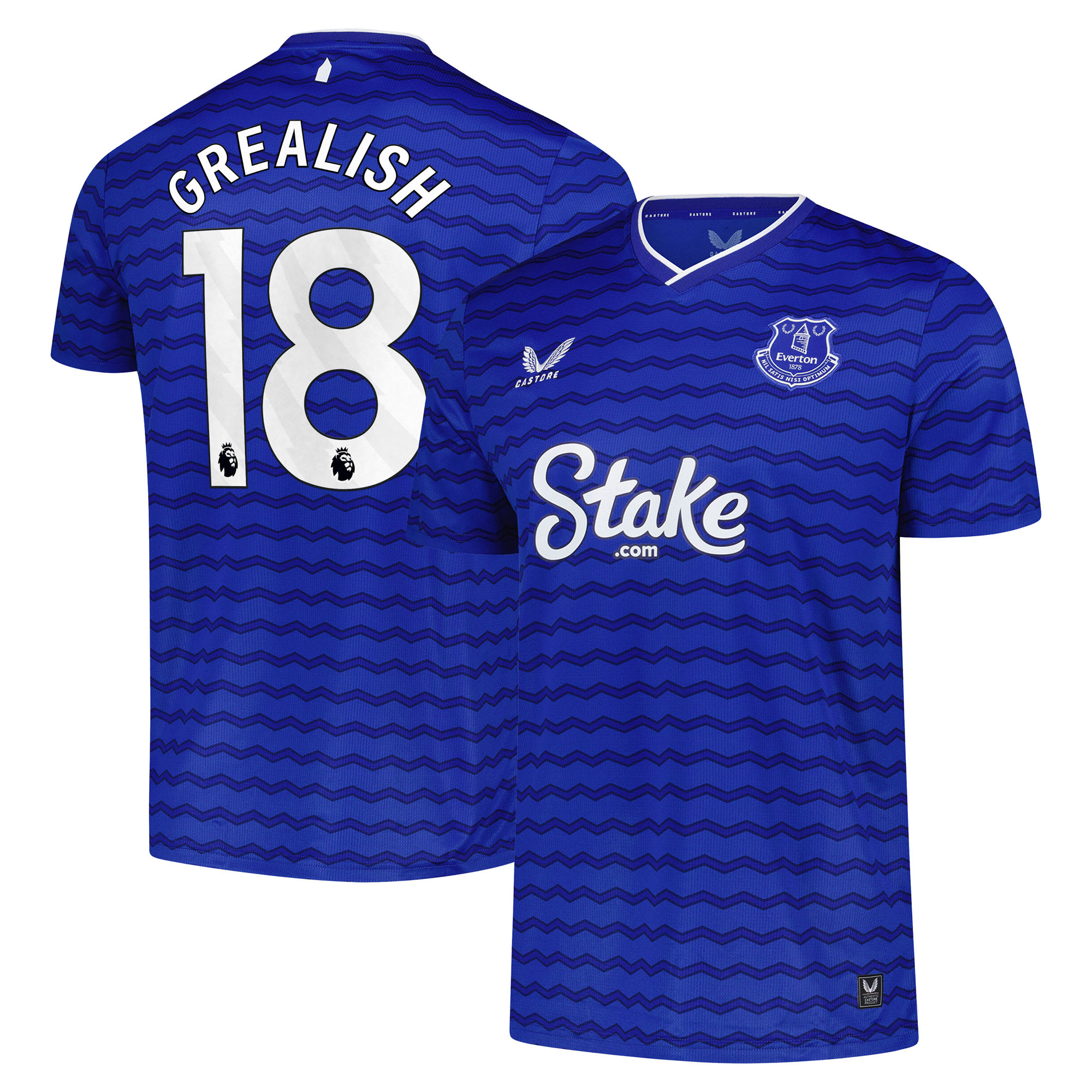 GREALISH #18 2025/26 Everton Soccer Jersey Home Custom Football Shirt Fan Version