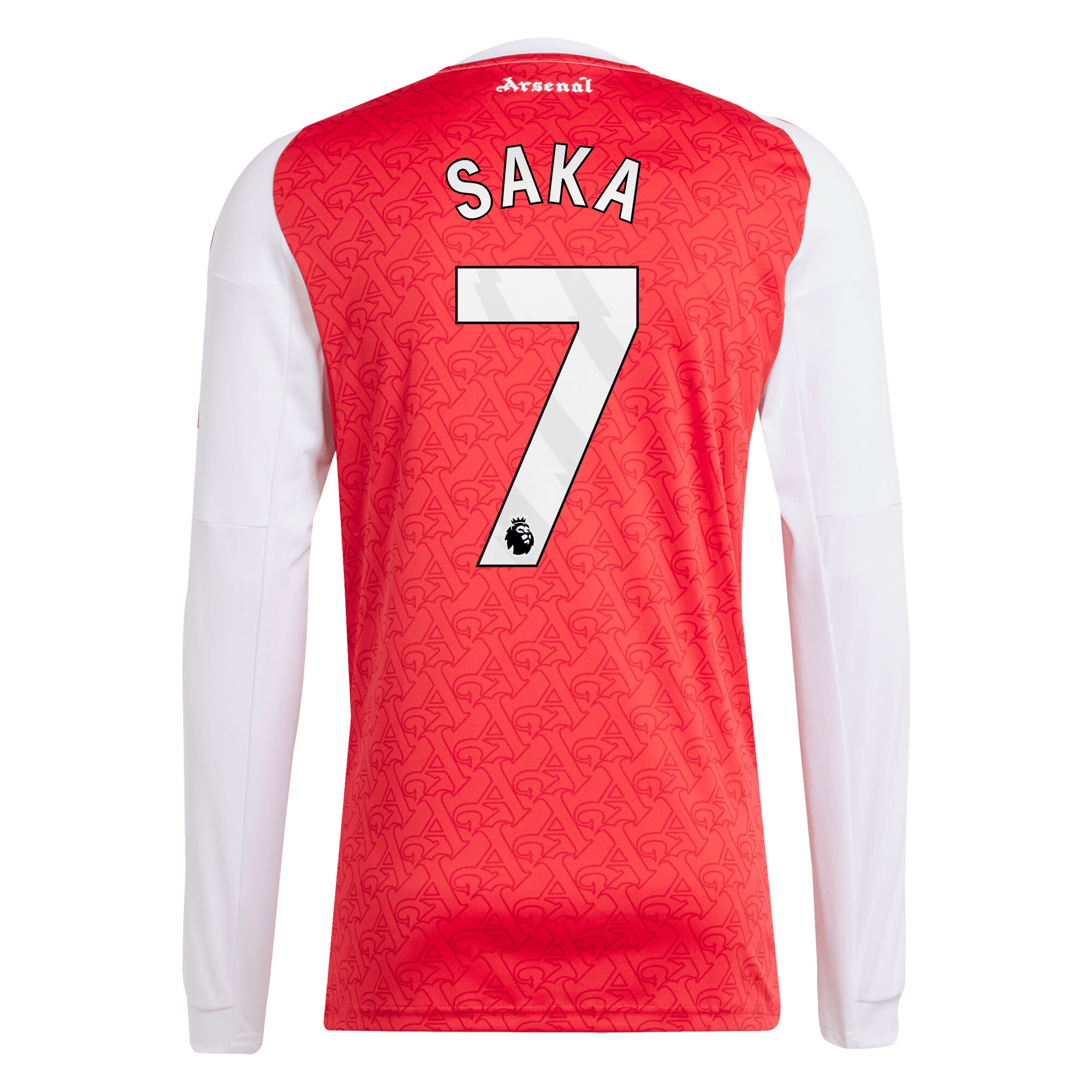 SAKA #7 2025/26 Arsenal Long Sleeves Soccer Jersey Home Custom Football Shirt
