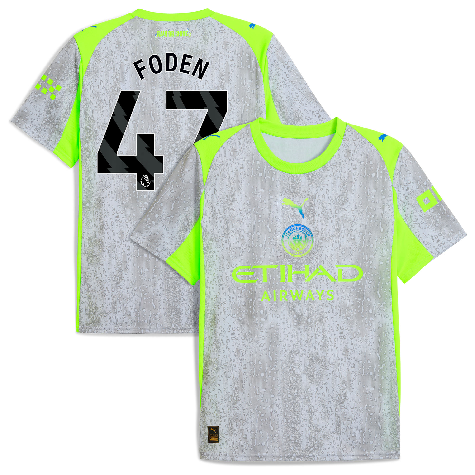 FODEN #47 2025/26 Manchester City Soccer Jersey Third Away Custom Football Shirt Fan Version