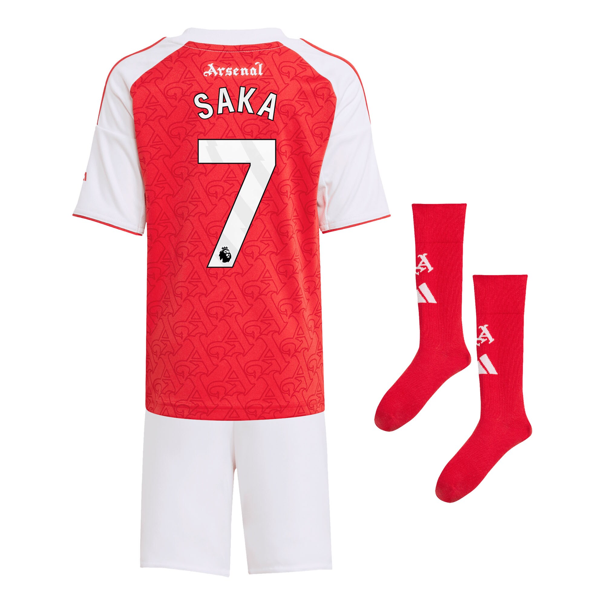 SAKA #7 2025/26 Arsenal Home Kids Kits Full Soccer Football Shirt