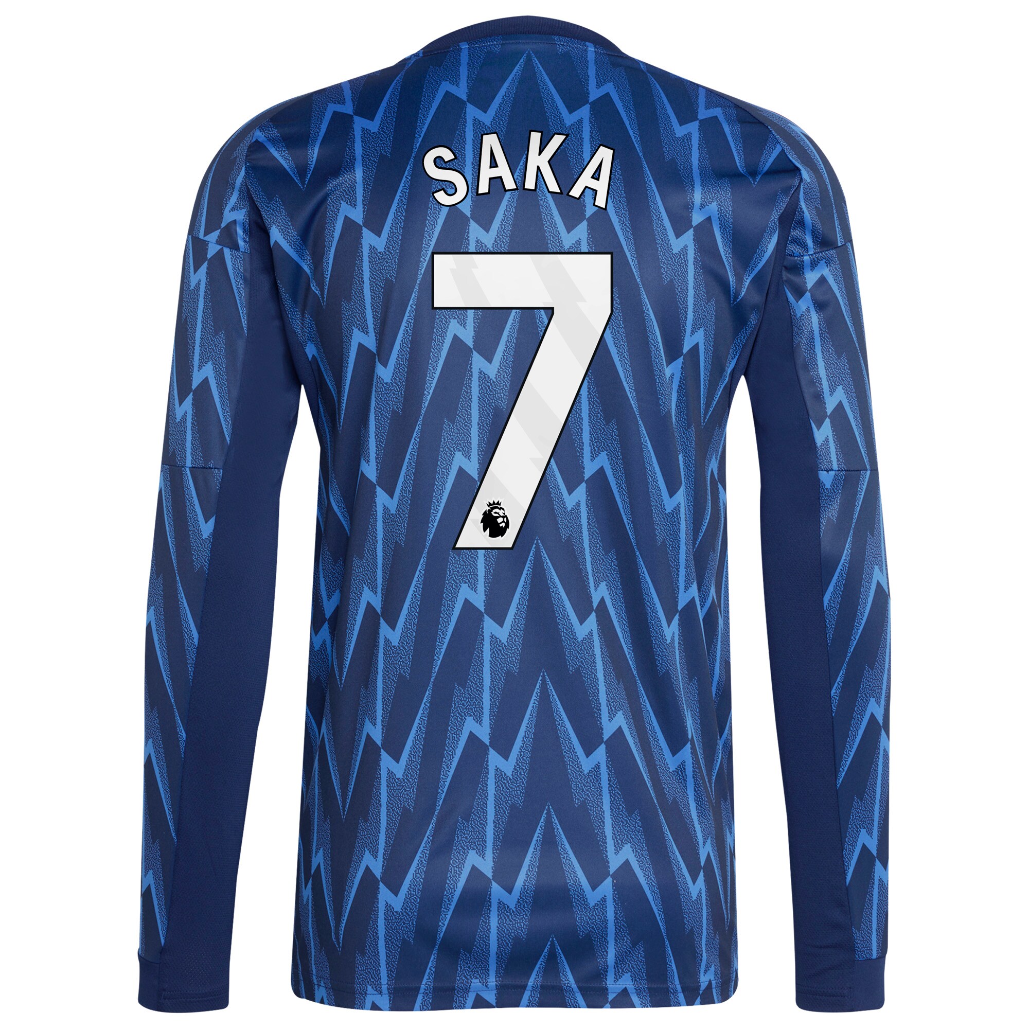 SAKA #7 2025/26 Arsenal Long Sleeves Soccer Jersey Away Custom Football Shirt