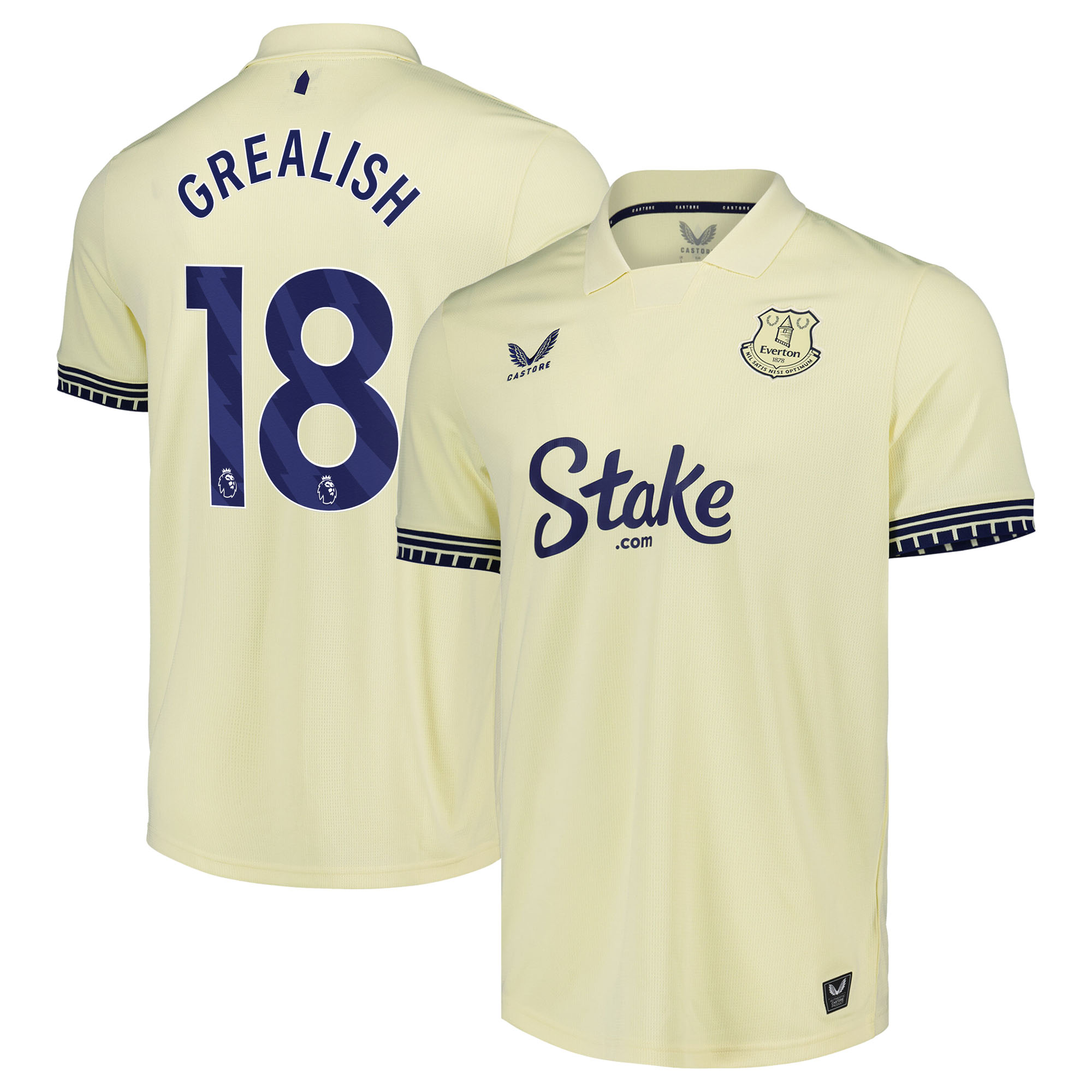 GREALISH #18 2025/26 Everton Soccer Jersey Away Custom Football Shirt Fan Version