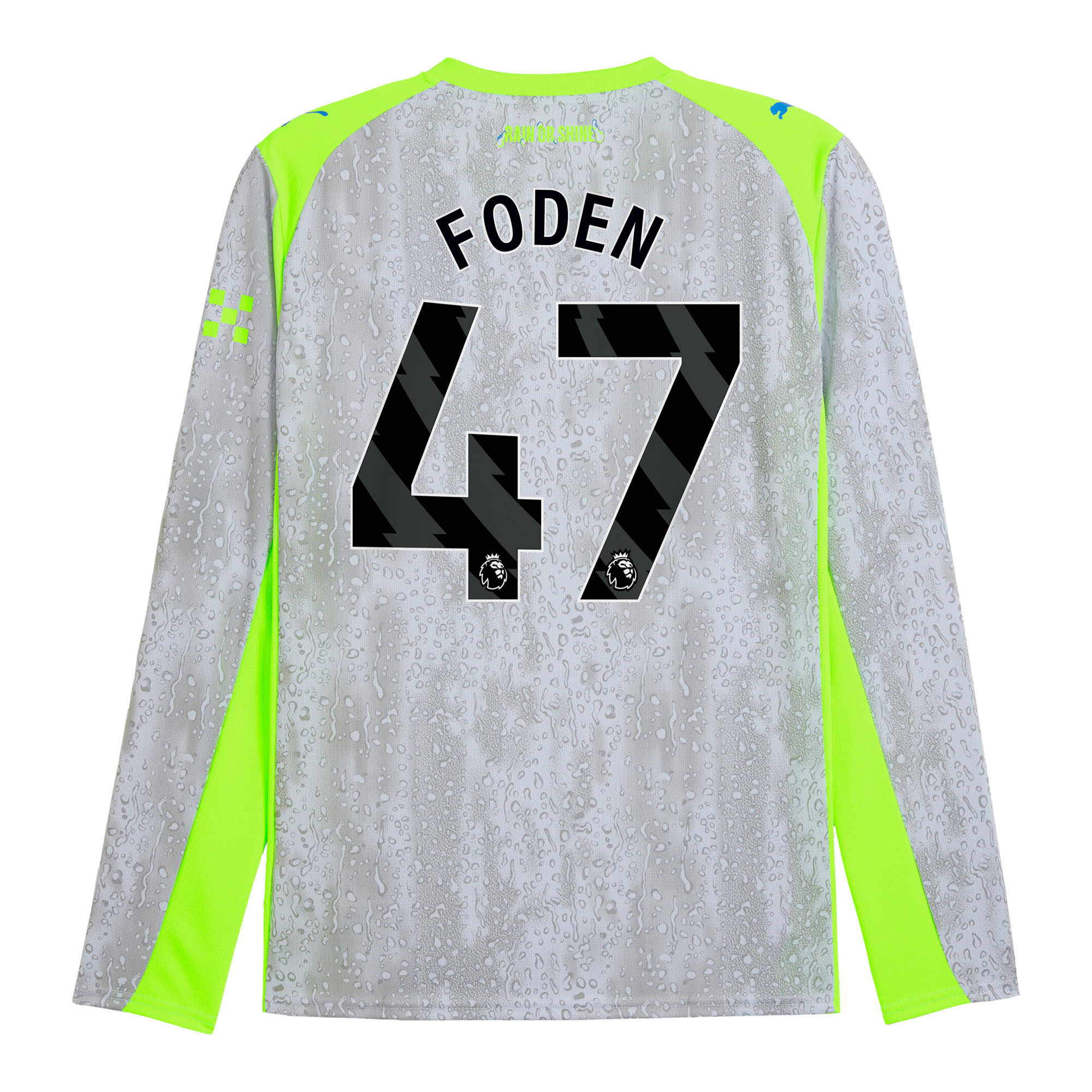 FODEN #47 2025/26 Manchester City Long Sleeves Soccer Jersey Third Away Custom Football Shirt