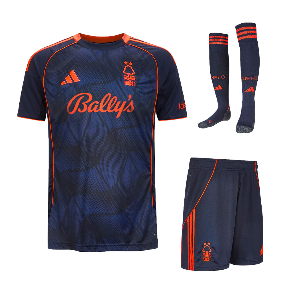 2025/26 Nottingham Forest Kids & Adults Third Away Full Soccer Kits Football Shirt