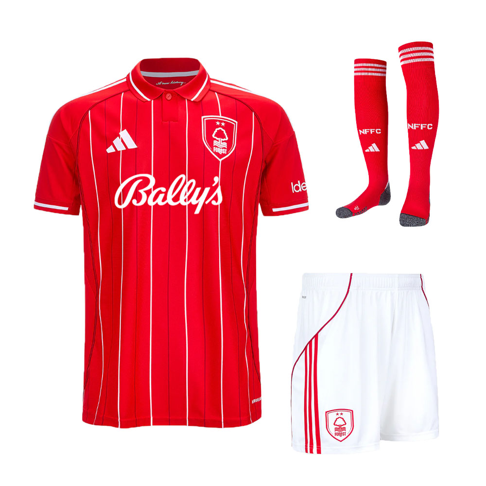 2025/26 Nottingham Forest Kids & Adults Home Full Soccer Kits Football Shirt