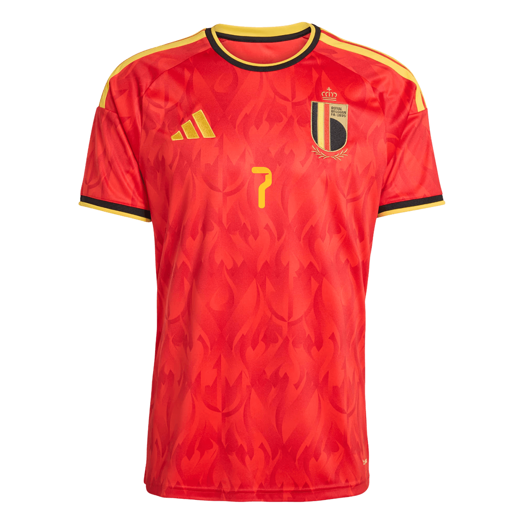 De Bruyne #7 Belgium Soccer Jersey Home Custom Football Shirt Fan Version 2026