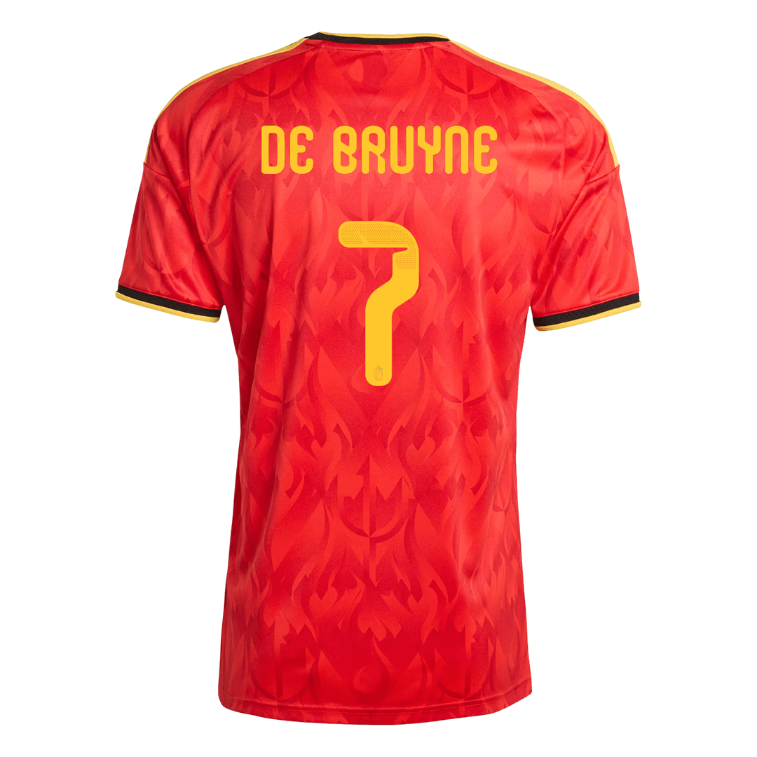 De Bruyne #7 Belgium Soccer Jersey Home Custom Football Shirt Fan Version 2026