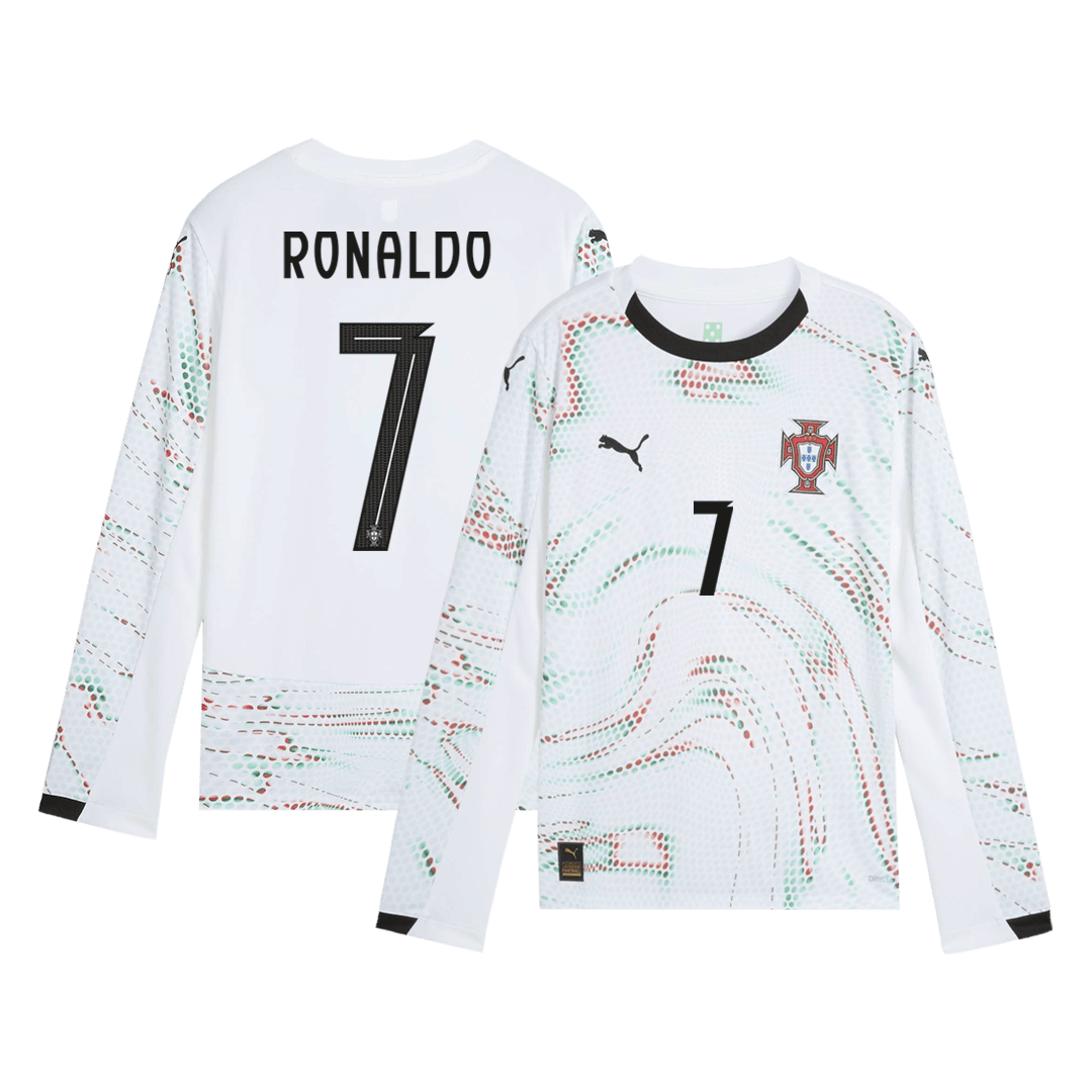 RONALDO #7 Portugal Long Sleeves Soccer Jersey Away Football Shirt 2025