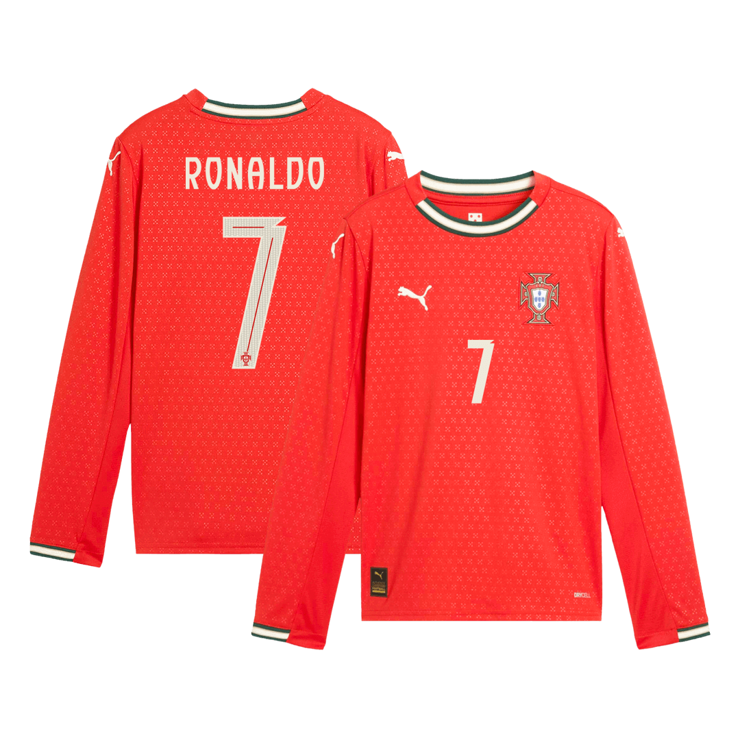 RONALDO #7 Portugal Long Sleeves Soccer Jersey Home Football Shirt 2025